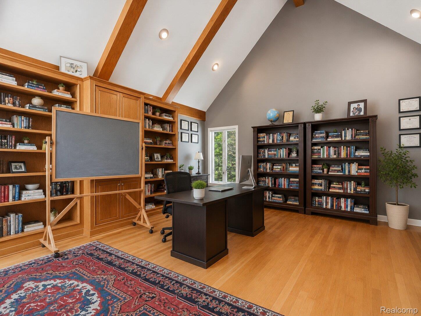 3104 Quarton Road Bloomfield Hills, MI 48304 - Photo 30 of 46 Vaulted ceiling with exposed wood beams