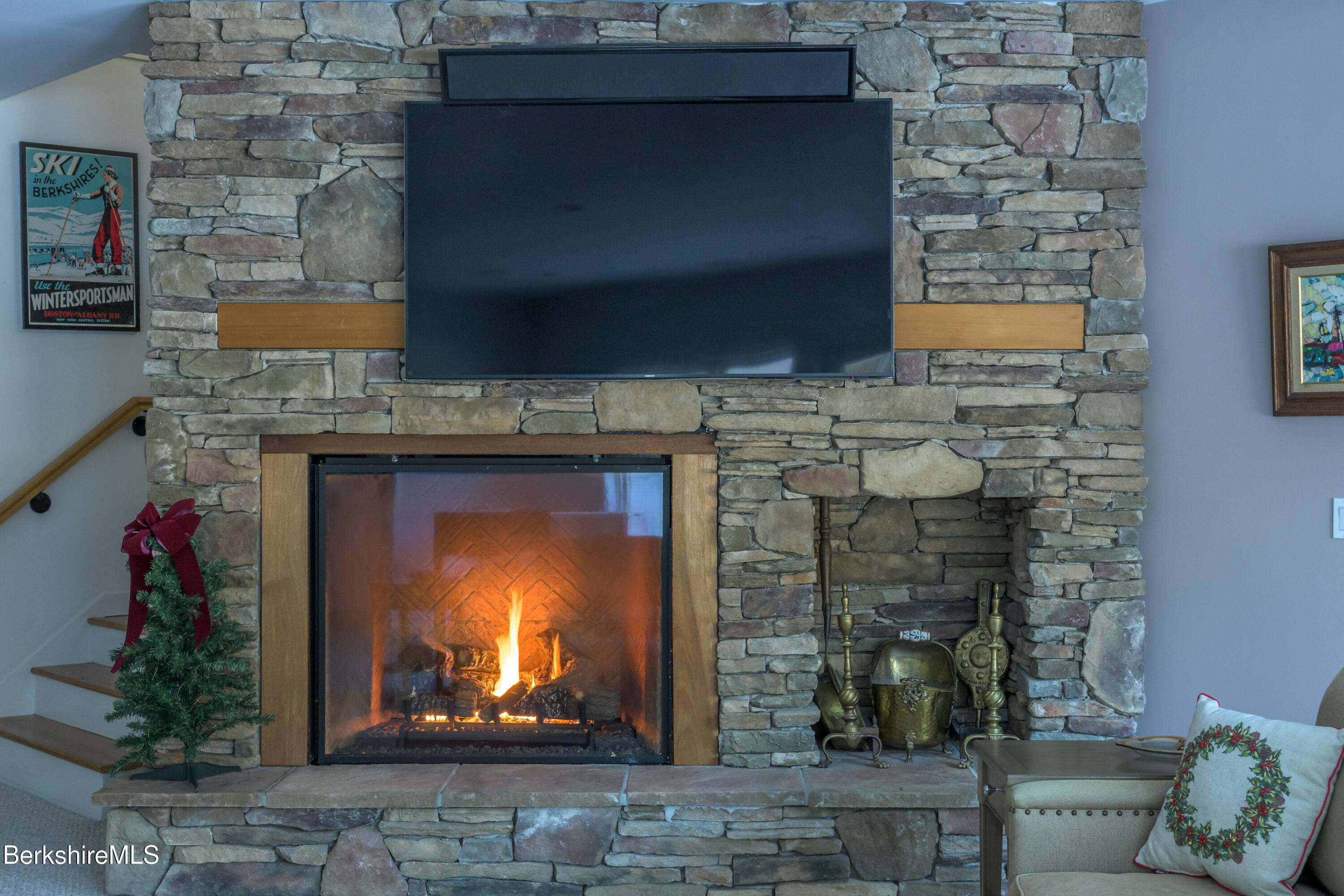 83 Maple Hill Road West Stockbridge, MA 01266 - Photo 60 of 86 Family room gas fireplace