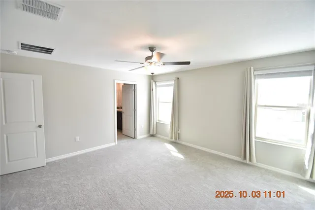 an empty room with a view of a room