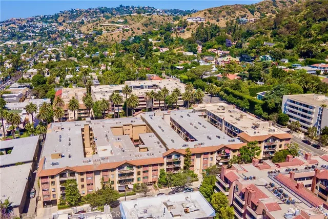 an aerial view of a city