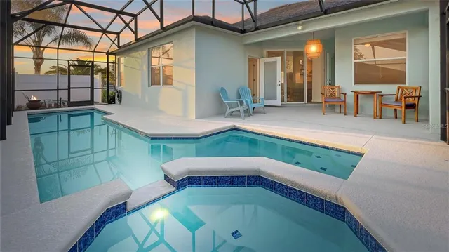 a view of a balcony with chairs