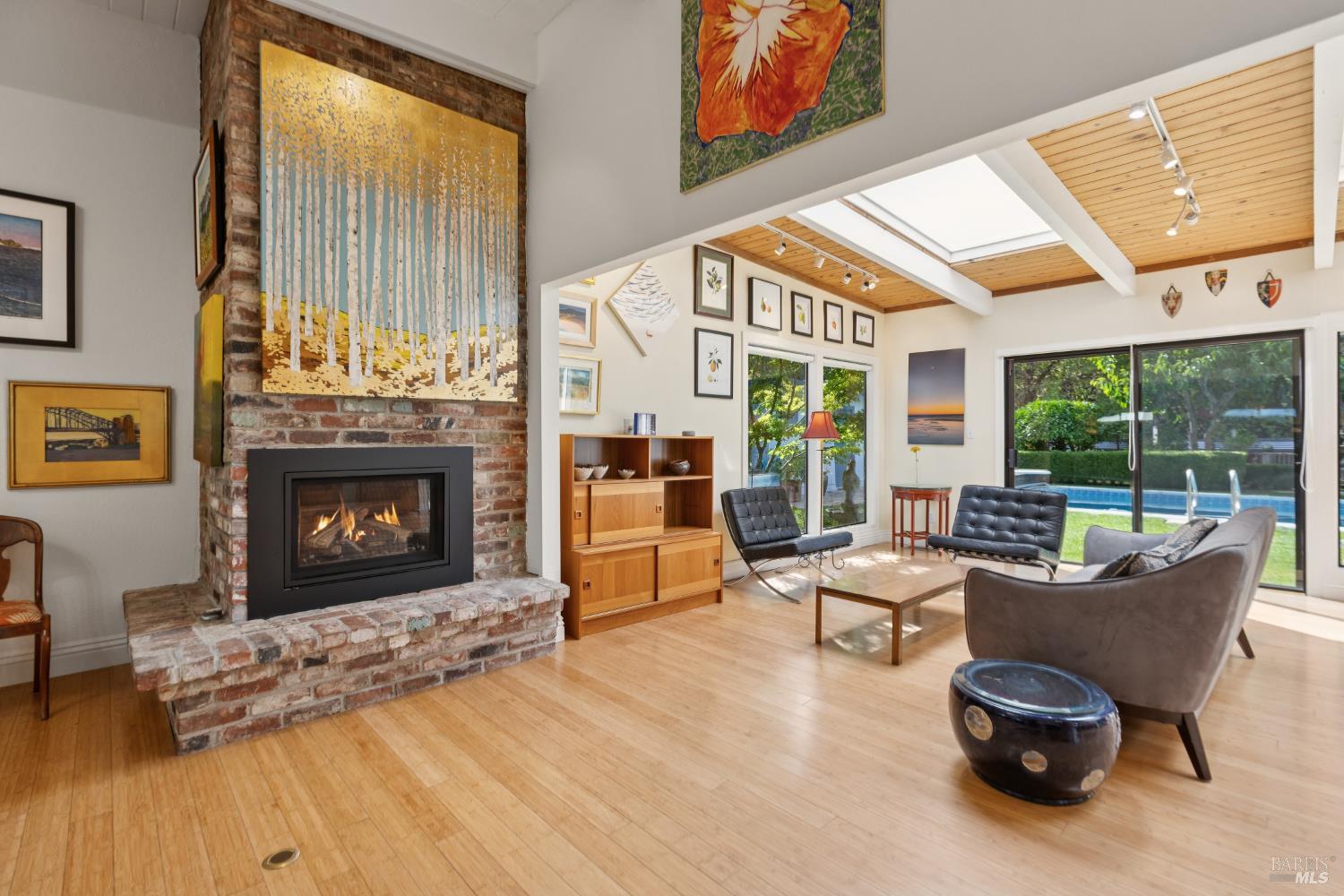 1030 Yell Road Glen Ellen, CA 95442 - Photo 12 of 73 a living room with furniture and a fireplace