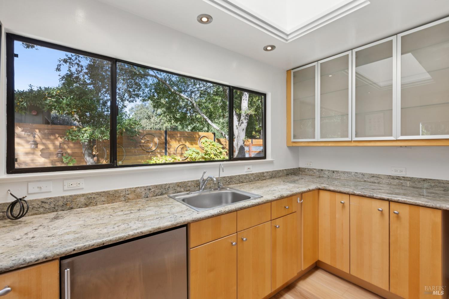 1030 Yell Road Glen Ellen, CA 95442 - Photo 31 of 73 a kitchen with a sink and large window