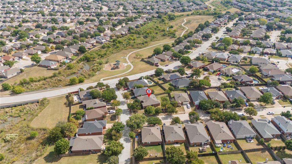 4100 Chisos Rim Trail Fort Worth, TX 76244 - Photo 24 of 30 an aerial view of a house with a yard
