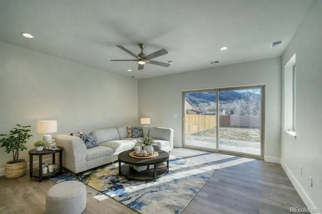 a view of a hallway with entryway