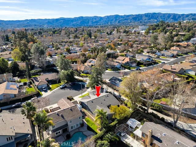 an aerial view of multiple house