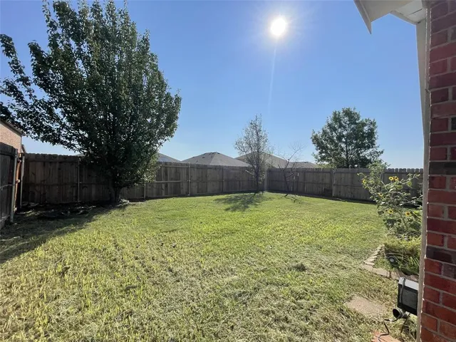 a view of a backyard