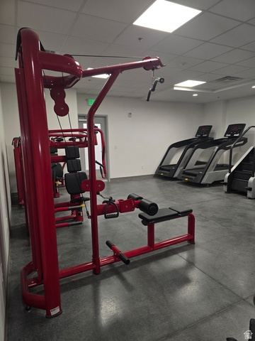 2085 North Main Street, Unit 306 Sunset, UT 84015 - Photo 13 of 18 Fitness center featuring durable flooring, recessed lighting, and white walls