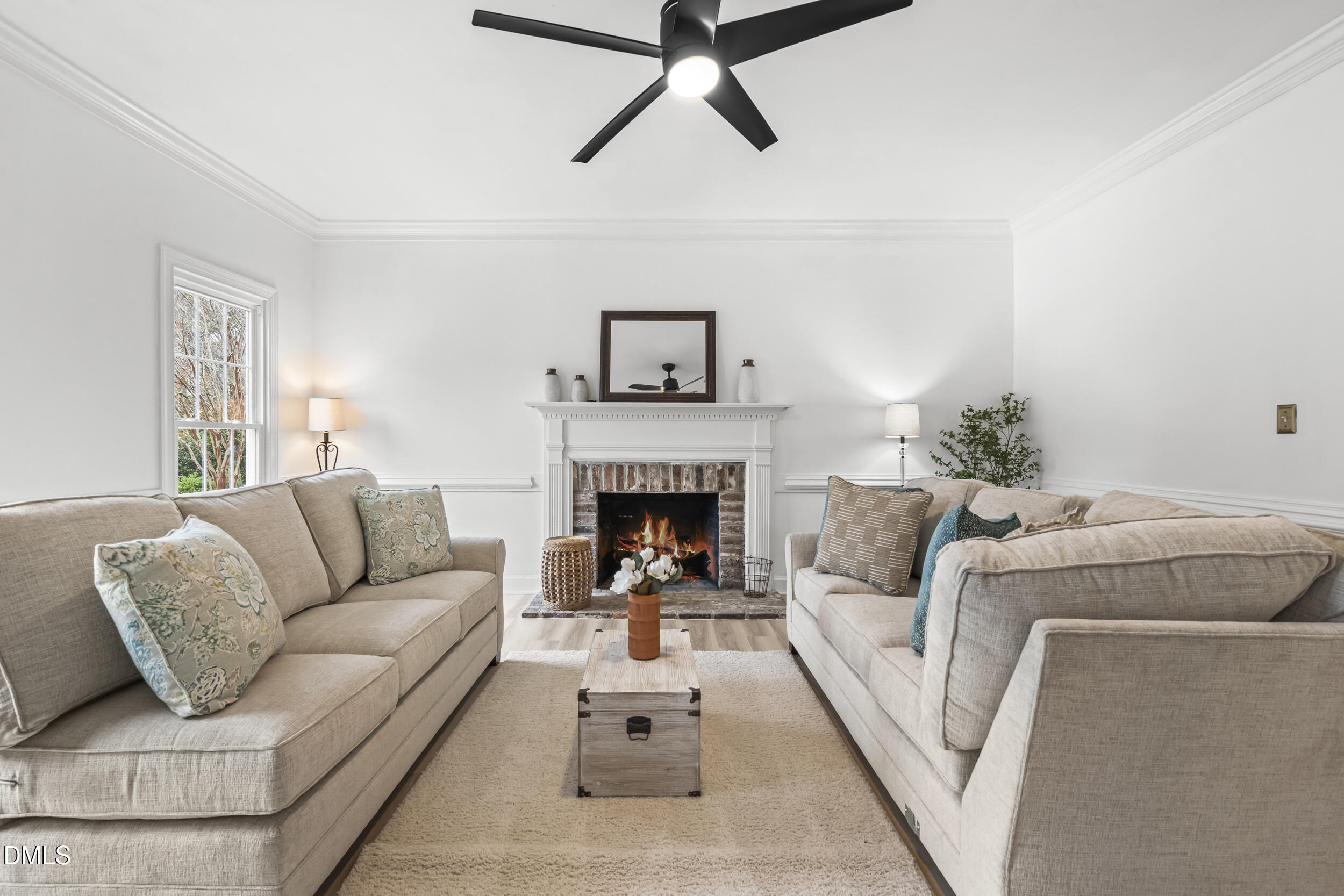 1213 Buxton Road Northwest Wilson, NC 27896 - Photo 7 of 36 a living room with furniture and a fireplace