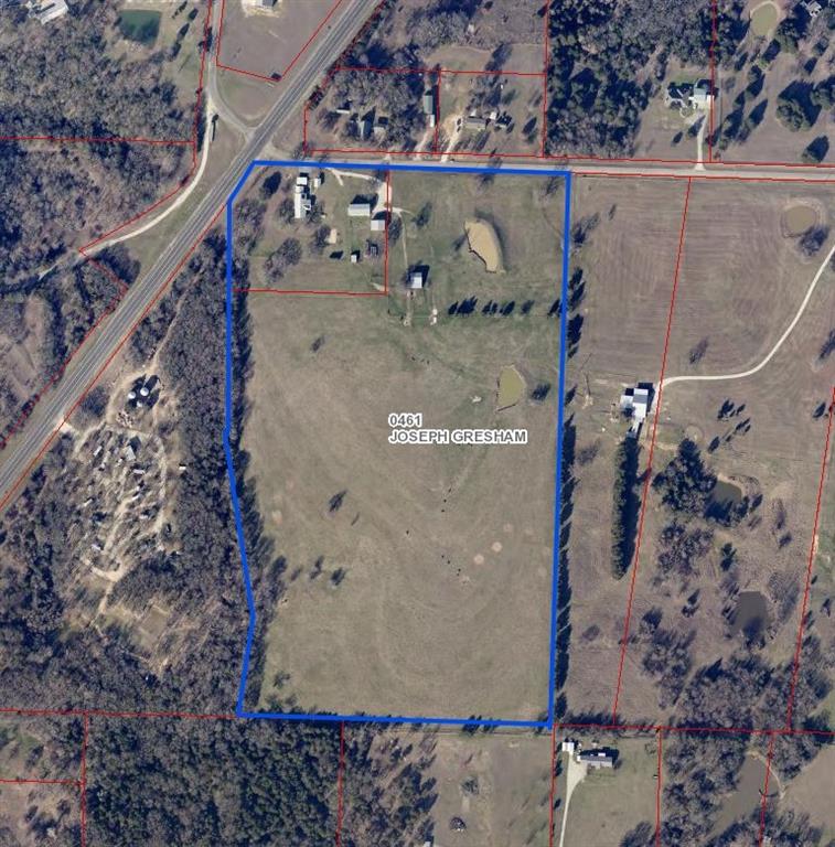 34 Denton Road Gordonville, TX 76245 - Photo 35 of 35 Aerial map of property and surrounding area with property parcel outlined