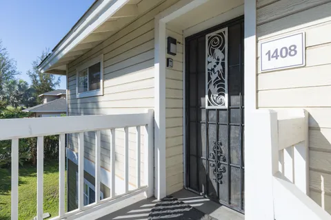 a view of front door