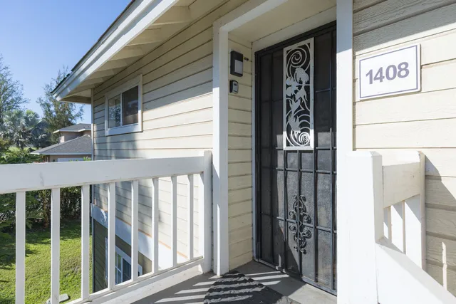 a view of front door
