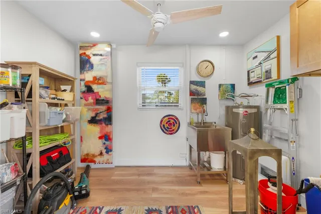 a view of storage and utility room