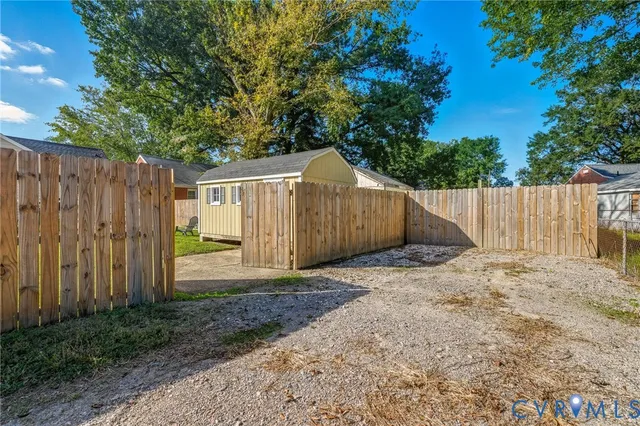 a backyard of a house