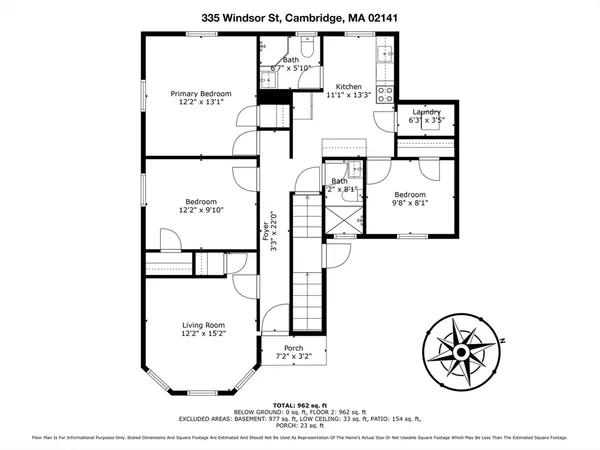 $4,000 | 335-337 Windsor Street, Unit 335, Cambridge, MA 02141
