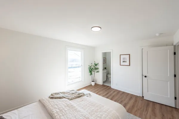 a view of an empty room and window