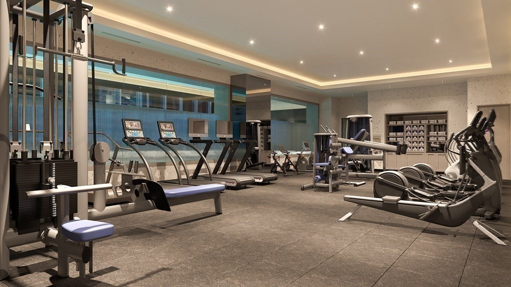 240 Devonshire Street, Unit 3911 Boston, MA 02110 - Photo 23 of 40 a view of a room with gym equipment