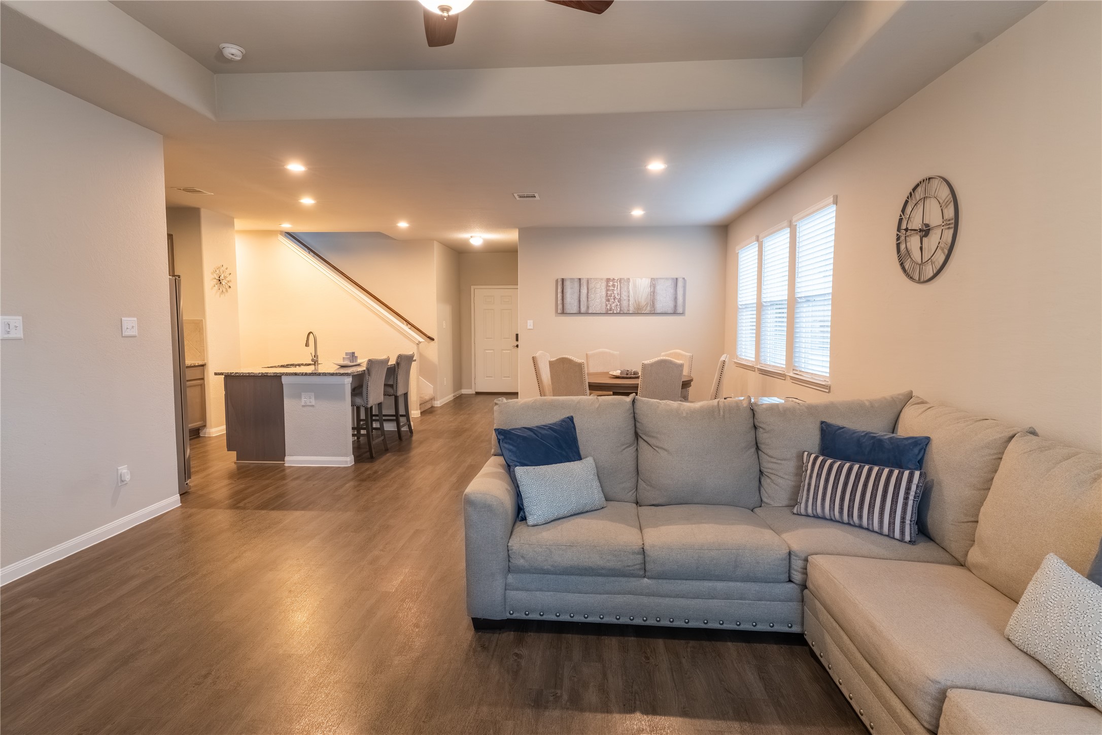 2512 Austin Hills Conroe, TX 77304 - Photo 17 of 43 a living room with furniture and a wooden floor