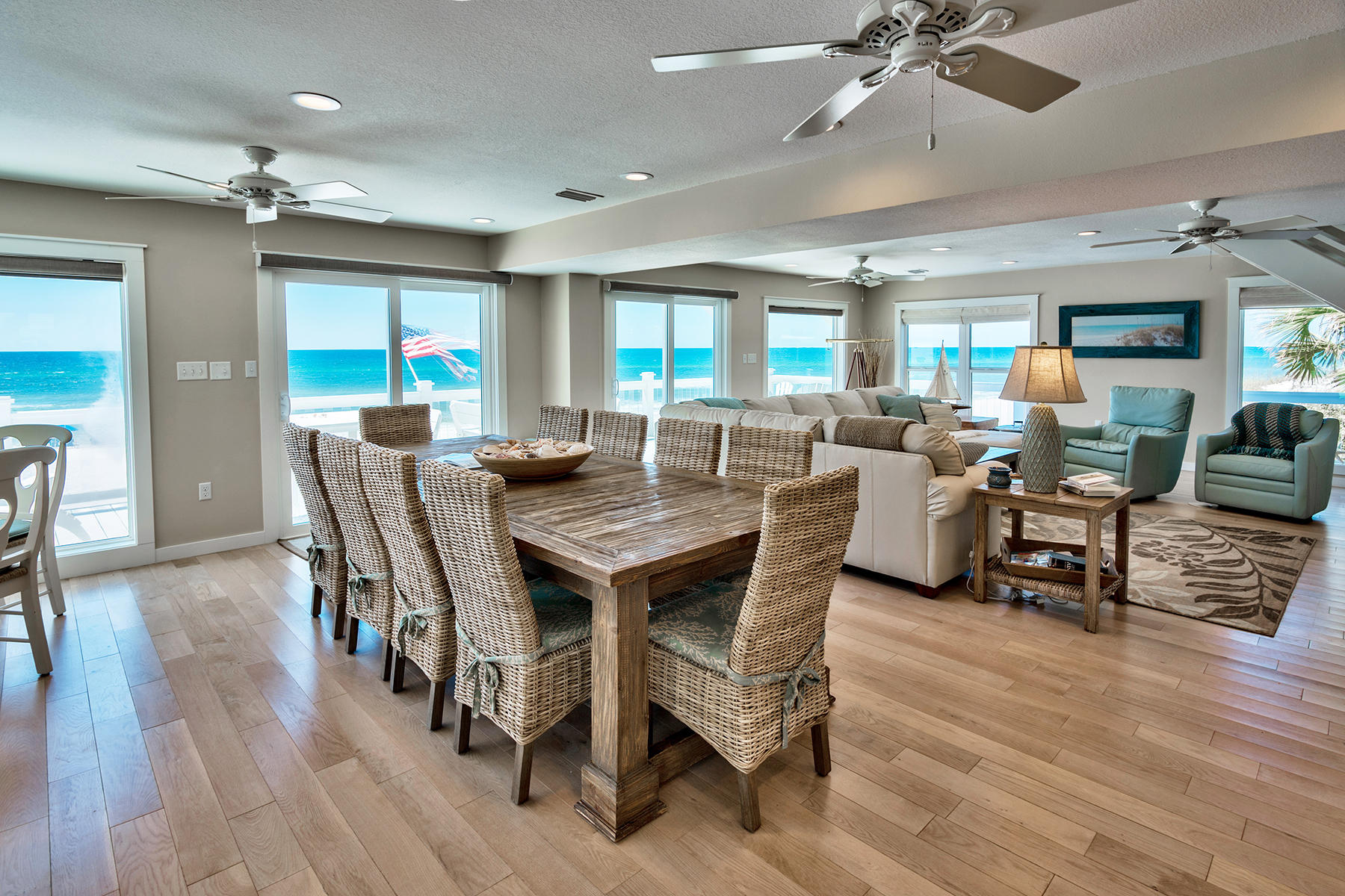 637 Eastern Lake Road Santa Rosa Beach, FL 32459 - Photo 2 of 25 a view of a dining room with furniture window and wooden floor