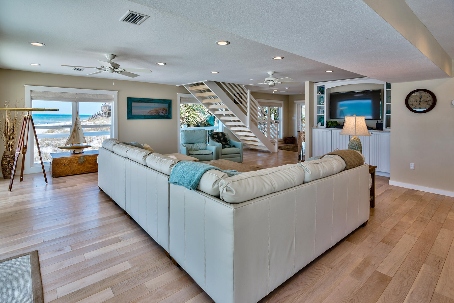 637 Eastern Lake Road Santa Rosa Beach, FL 32459 - Photo 5 of 25 a living room with furniture and a large window
