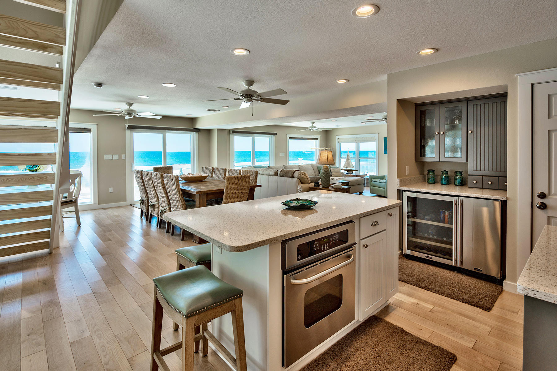 637 Eastern Lake Road Santa Rosa Beach, FL 32459 - Photo 7 of 25 a kitchen with a stove and a refrigerator