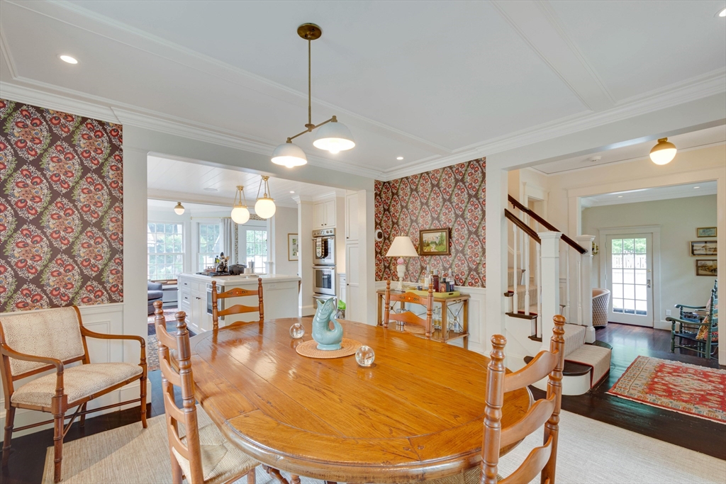 24 Cleveland Road Needham, MA 02492 - Photo 7 of 42 a view of a dining room with furniture