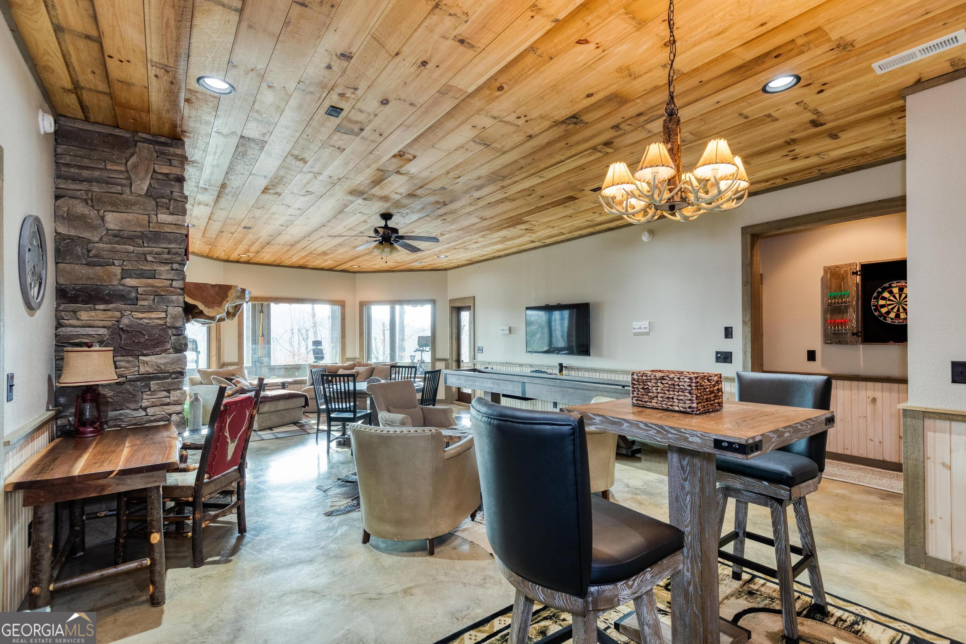 272 Heights Overlook Cherry Log, GA 30522 - Photo 21 of 33 a view of a dining room with furniture a chandelier and chandelier