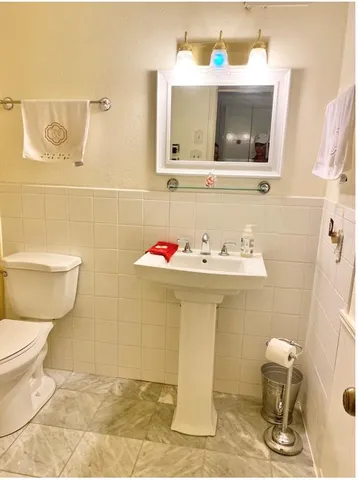 a bathroom with a sink and a toilet