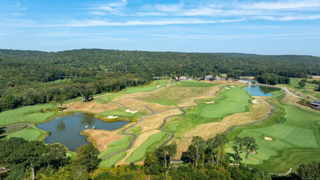 a view of a lake with a houses