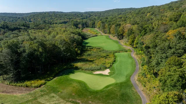 a view of a lake with a mountain in the back