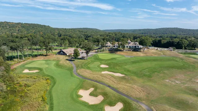 a view of a lake with a mountain