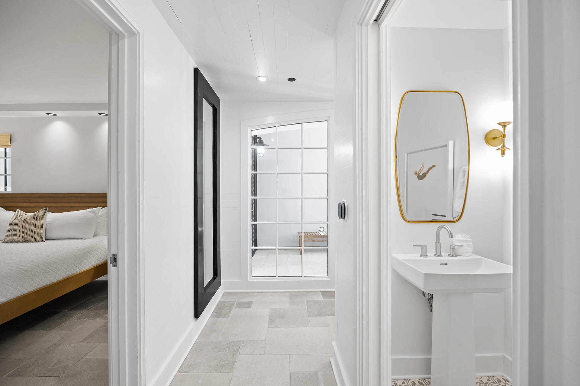 136 Georgetown Avenue, Unit E36 Inlet Beach, FL 32461 - Photo 35 of 54 a en suite bathroom with a sink and a mirror