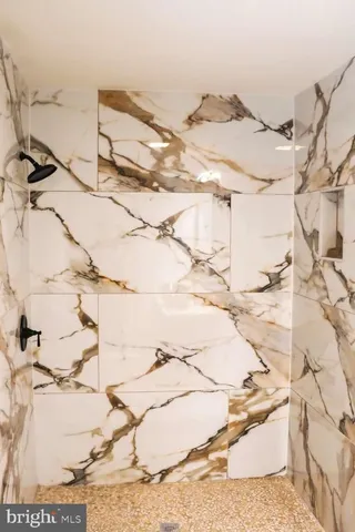 a view of a snow on the road