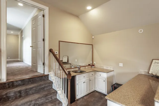 a view of a hallway with entryway