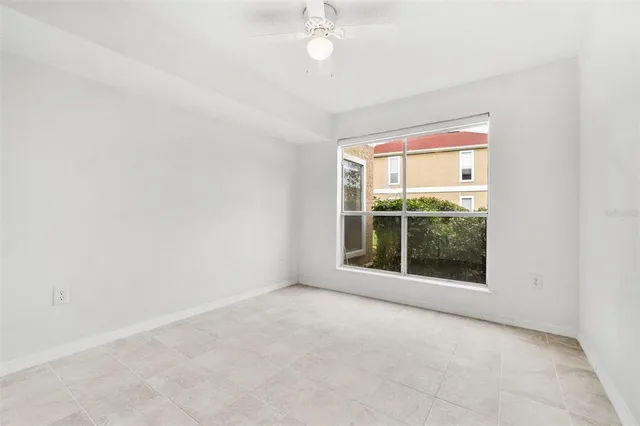 an empty room with a window