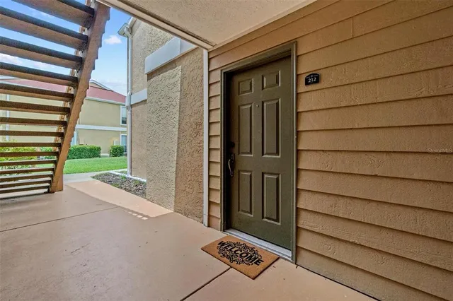 a view of front door of house