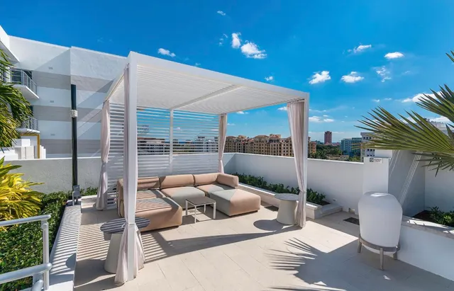 a kitchen with lots of counter top space