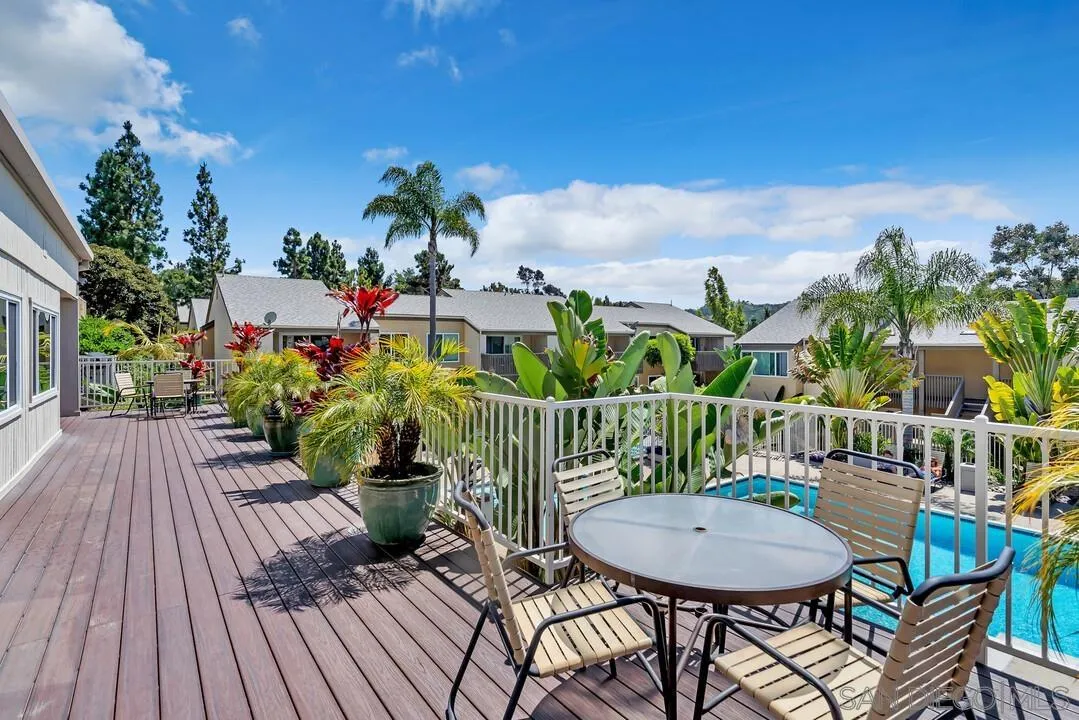 8524 Via Mallorca, Unit C La Jolla, CA 92037 - Photo 25 of 36 a view of a balcony with furniture and a potted plant