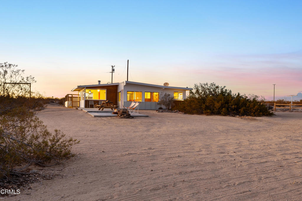 66336 Brant Crossing Road Joshua Tree, CA 92252 - Photo 27 of 27 Exterior Front View at Dusk