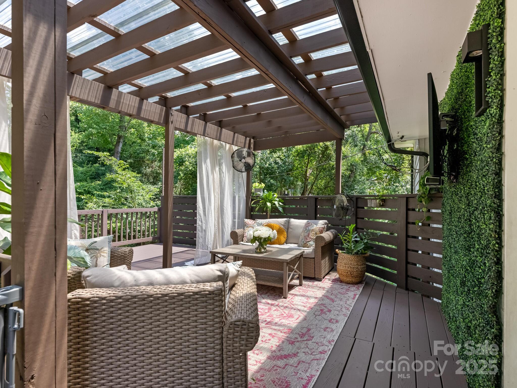 4901 Murrayhill Road Charlotte, NC 28209 - Photo 24 of 28 a balcony with wooden floor and outdoor seating