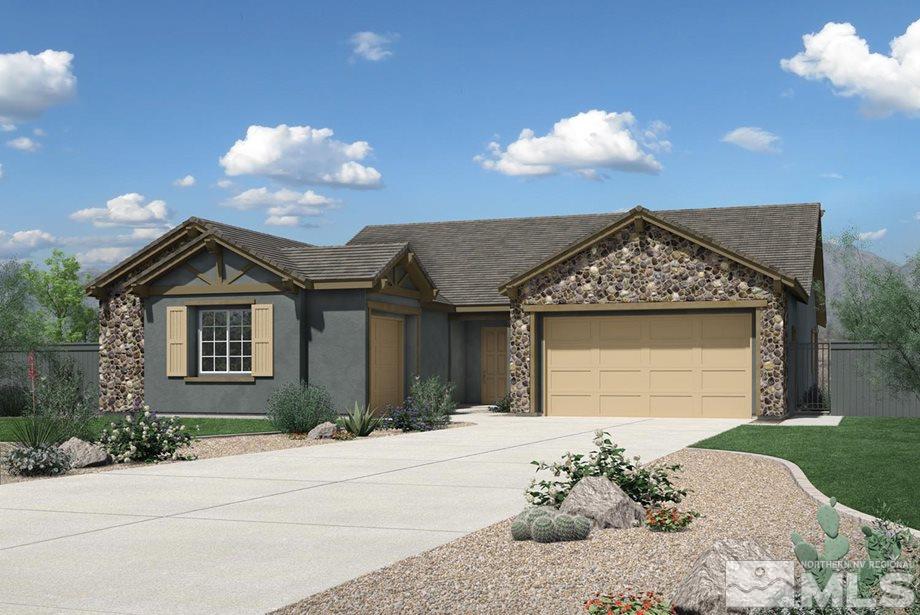 10045 Fritz Lane Reno, NV 89521 - Photo 1 of 1 a front view of a house with a yard and a garage