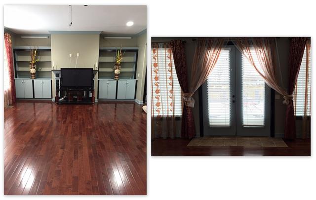 The 24’x16’ den with built in shelving and cabinetry boasts a wood burning fireplace that has never been used!  A wall of windows and French doors inspire a gathering out on the massive deck - Built with composite materials to last a lifetime!
