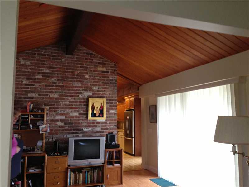 33 Forge Road North Kingstown, RI 02852 - Photo 4 of 24 Dining Room. Dining room(currently being used as 2nd office), with vaulted ceiling; doors to patio; exposed brick walls.