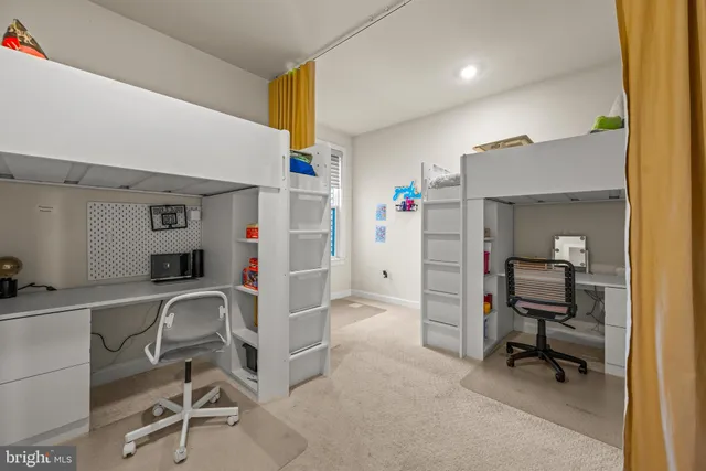 a view of a bedroom with gym equipment