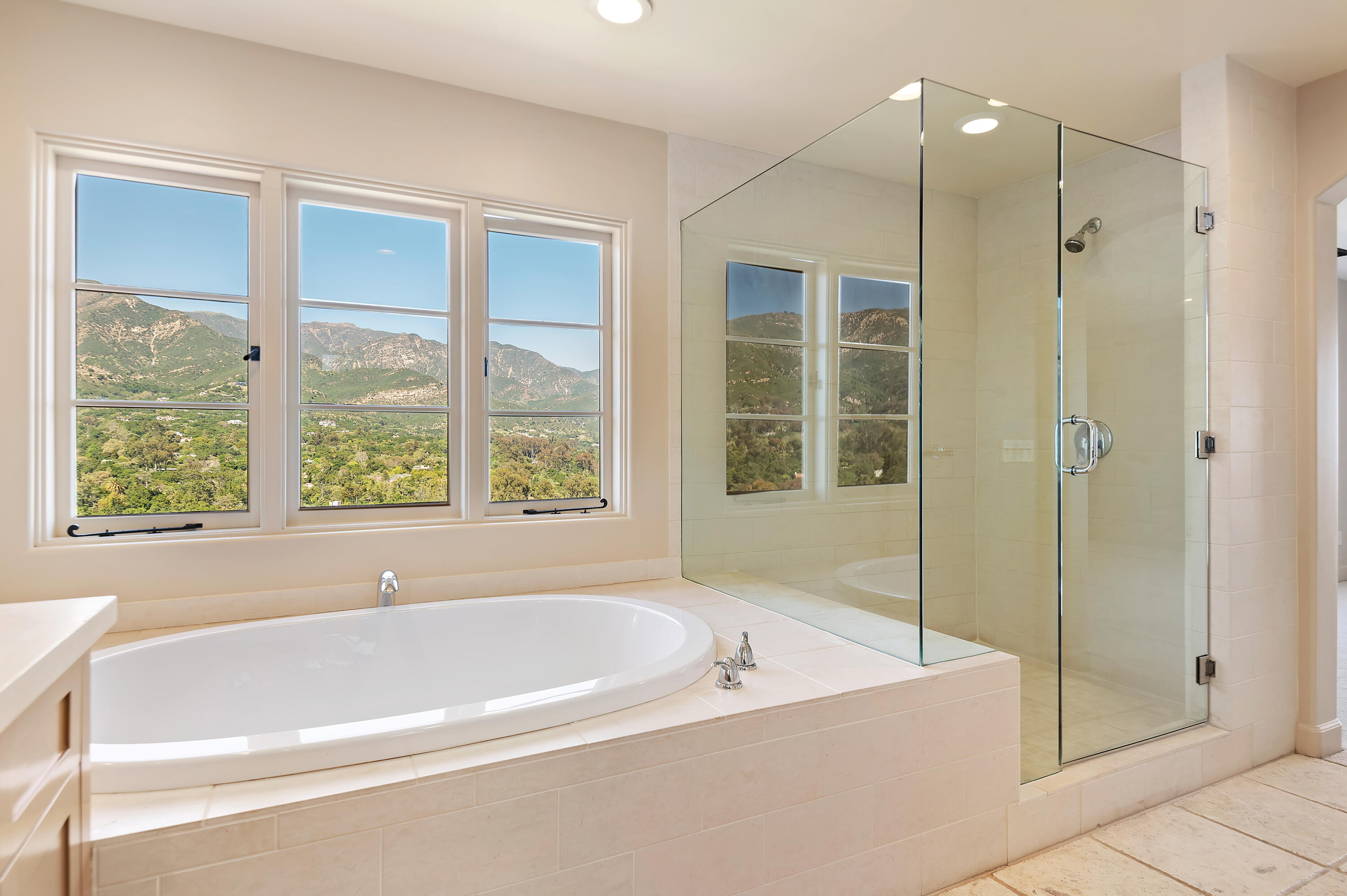 931 Knapp Drive Santa Barbara, CA 93108 - Photo 23 of 40 a white bath tub sitting next to a shower
