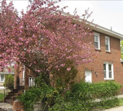front view of a house with a tree