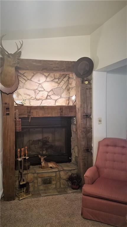 122 Cubbage Lane Butler, PA 16001 - Photo 4 of 25 Lovely Wood and stone gas fireplace.