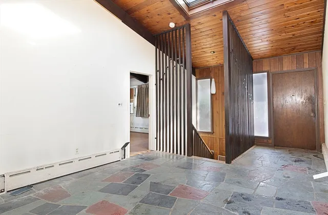 a view of a house with a glass door