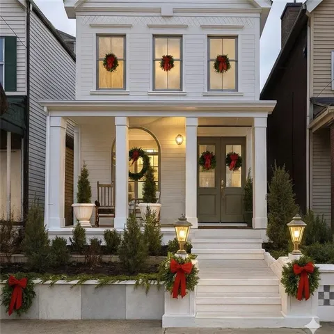 a front view of a house