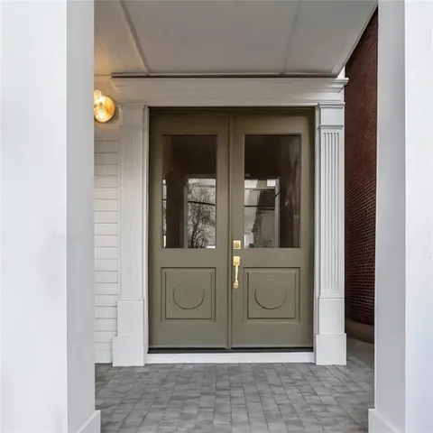 a view of a entryway door of the house